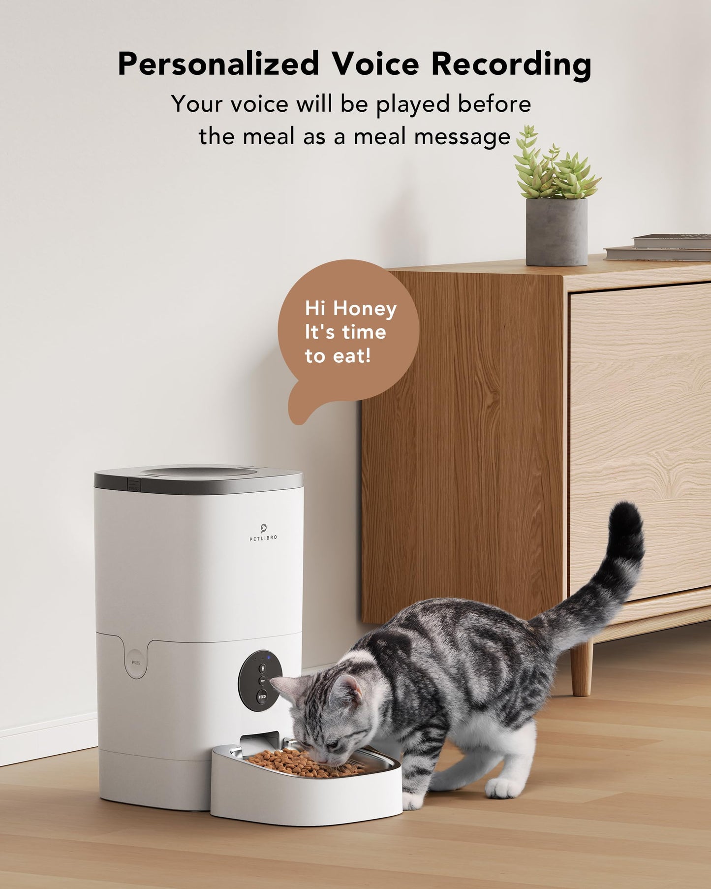 Automatic Dog Feeder, 6L Dog Food Dispenser with Customize Feeding Schedule, WiFi Automatic Dog Feeder with Timer Interactive Voice Recorder, Auto Dog Feeder for Cat Pet 1-4 Meals Dry Food