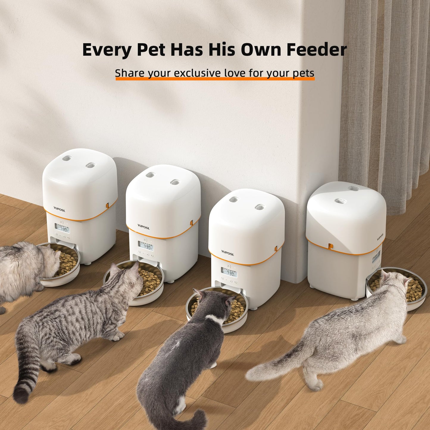 Cat Food Dispenser Easy to Use, Timed Automatic Pet Feeder