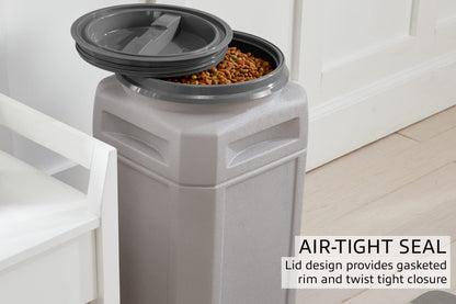 Mighty Tuff 13 Gallon/up to 54 Pound Pet Food Storage Container with Airtight Lid and Built-In Handles for Easy Transport, Made for Durable and Versatile Storage