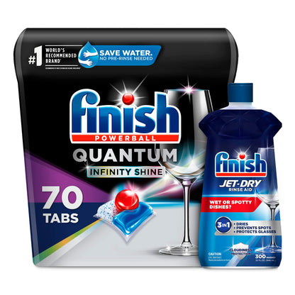 Finish Quantum Infinity Shine - 70 Count - Dishwasher Detergent