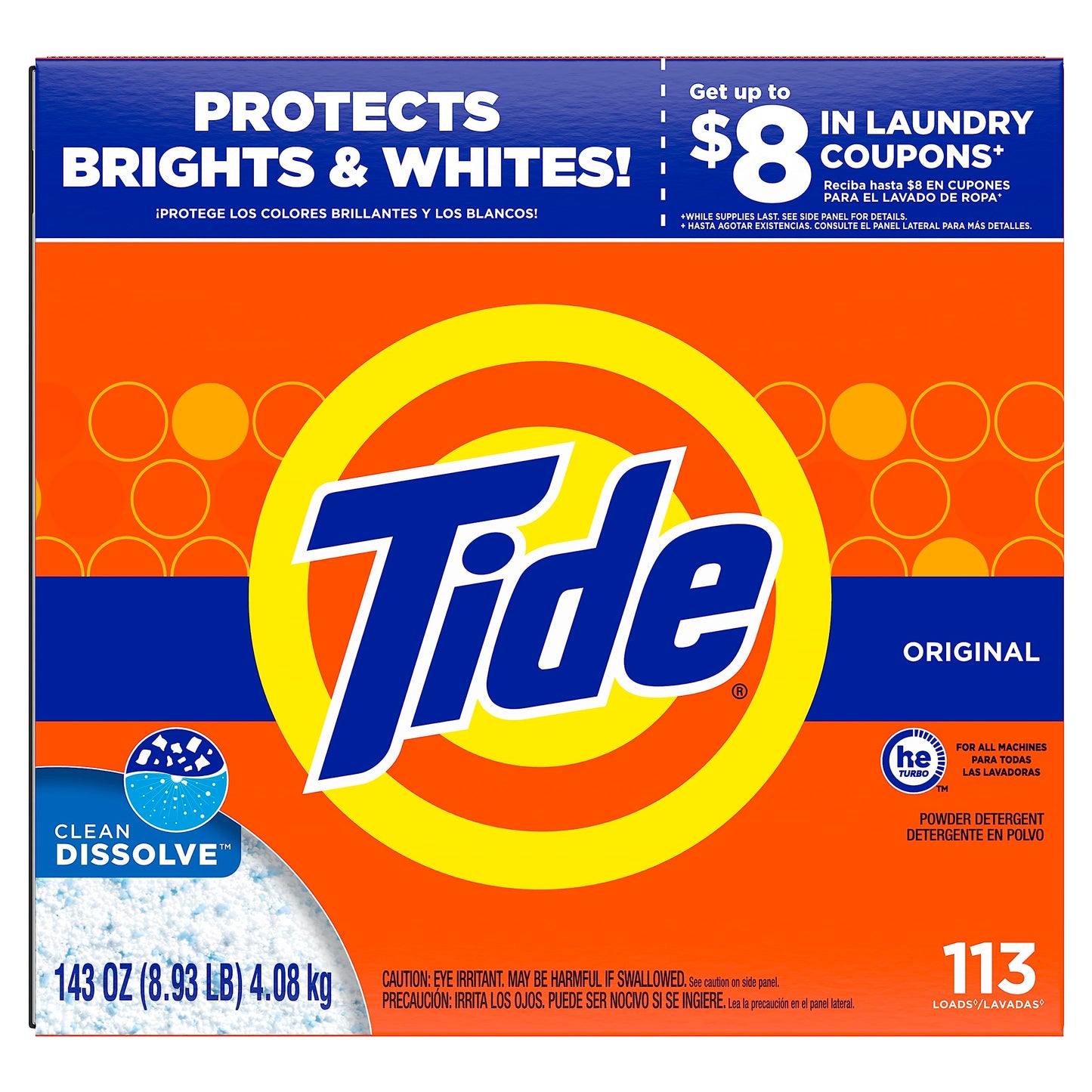 Tide Powder Laundry Detergent Original, 143 Ounce