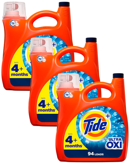 Tide Ultra Oxi Liquid Laundry Detergent HE Compatible