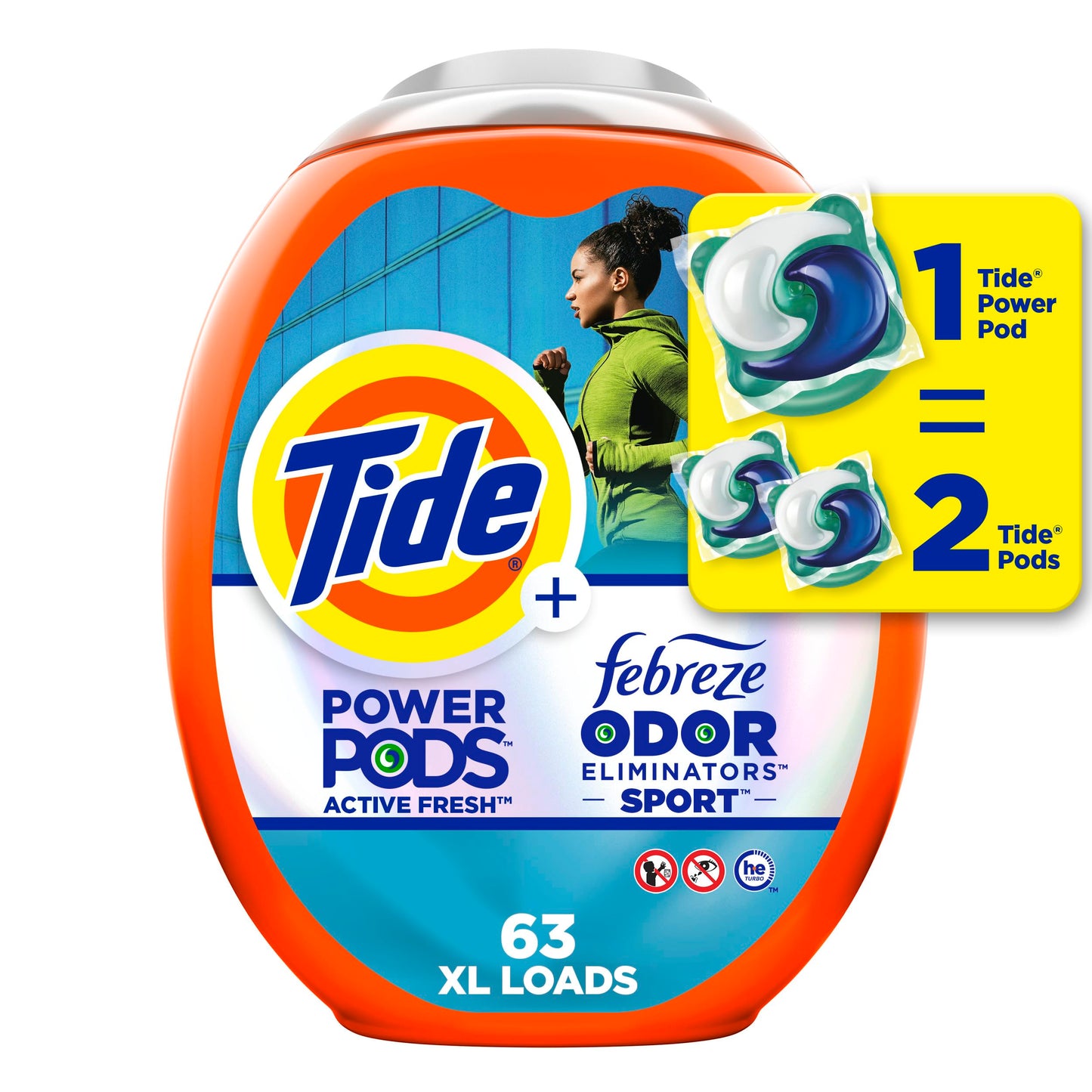 Tide Power PODS Laundry Detergent Soap Pacs with Febreze Spor