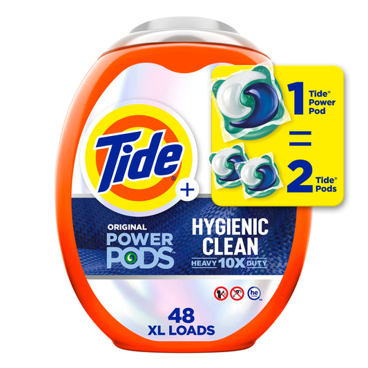 Tide Hygienic Clean Heavy 10x Duty Power PODS Laundry Detergent Soap Pods