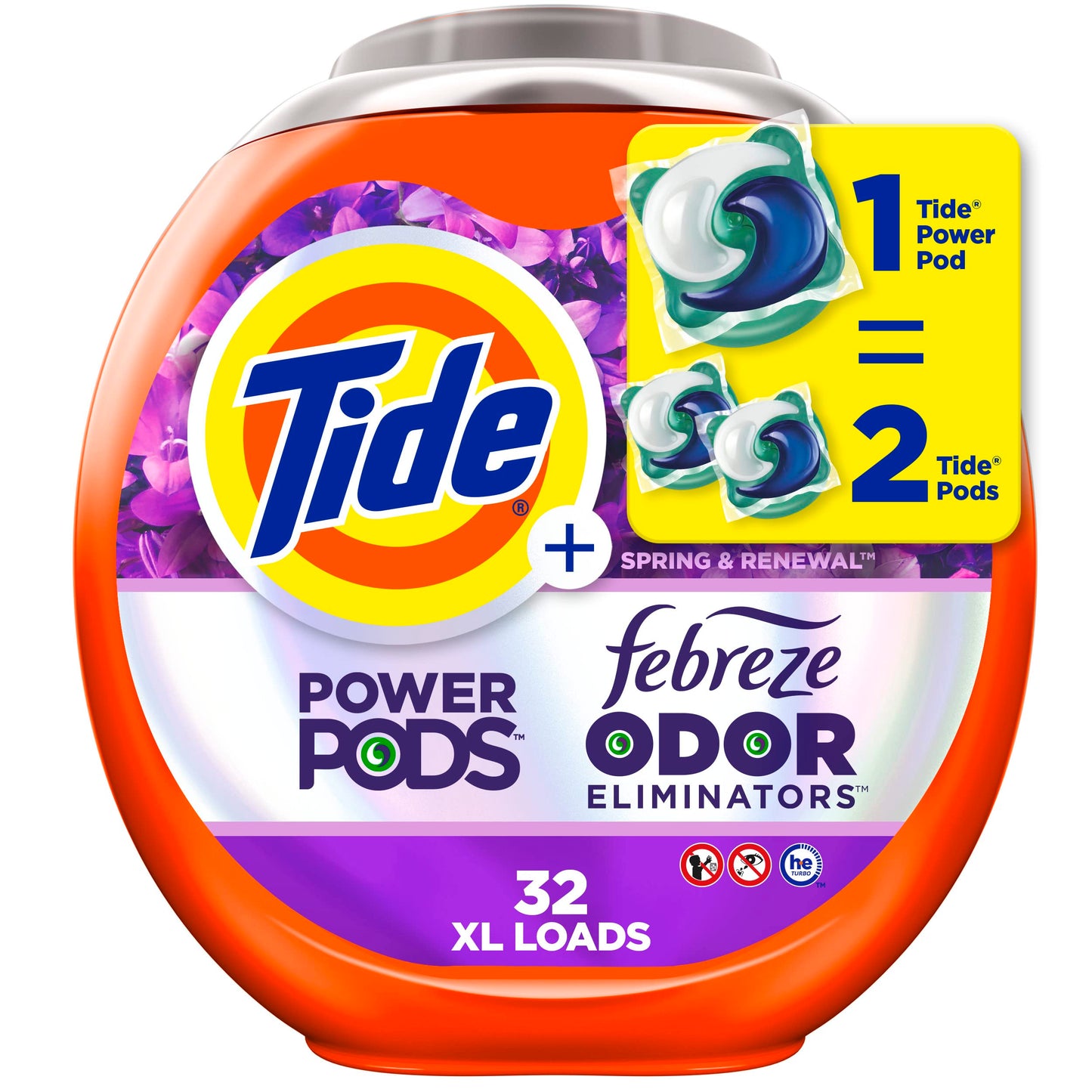 Tide Power Pods Laundry Detergent Pacs with Febreze 32 Count