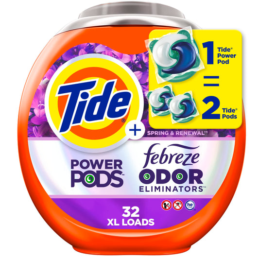 Tide Power Pods Laundry Detergent Pacs with Febreze 32 Count