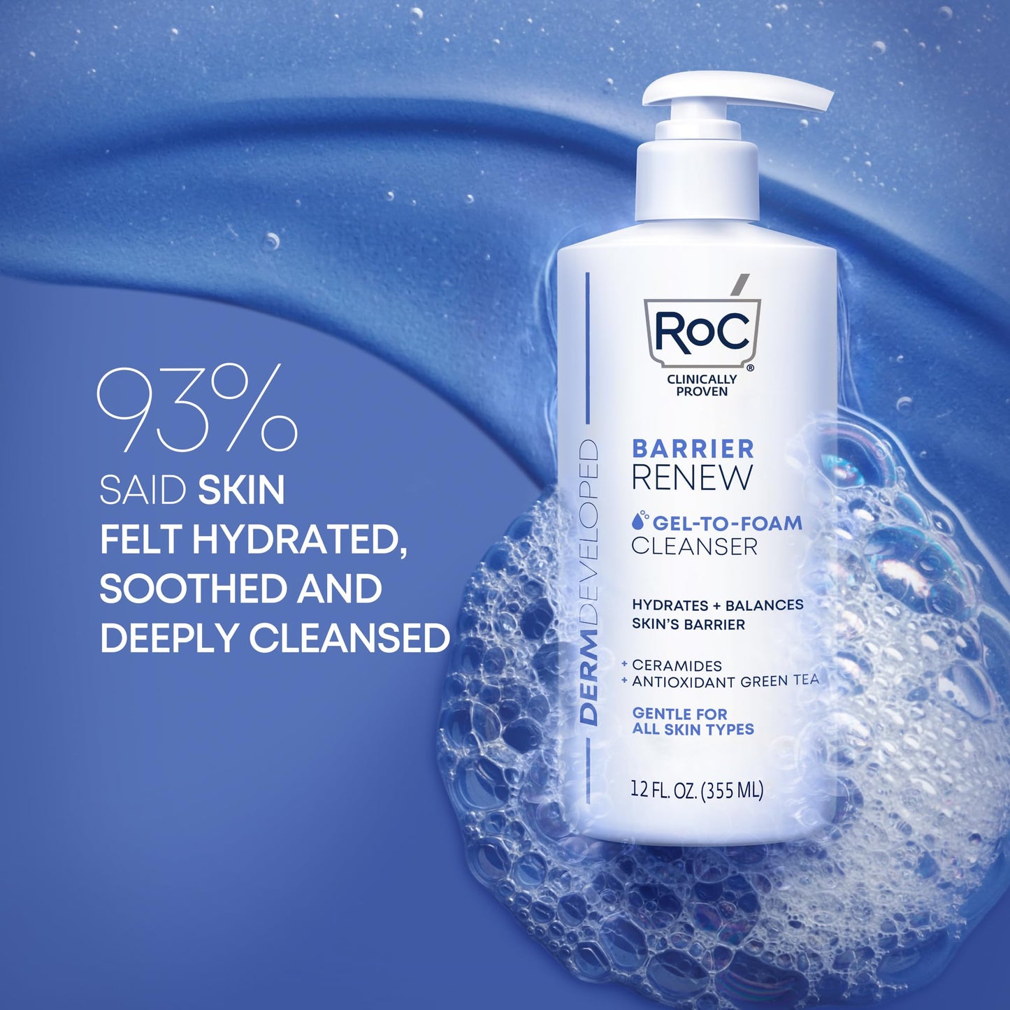 Barrier Renew Gel to Foam Non Drying Cleanser with Ceramides